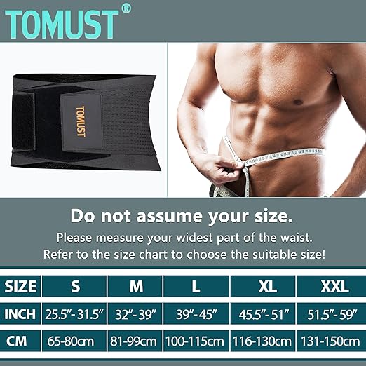 Back Brace - Breathable Waist Belt Lumbar Support for Lower Back Pain Relief, Recovery, Sciatica, Scoliosis, Herniated Disc, Lifting, With Dual Adjustable Straps for Men/Women, L