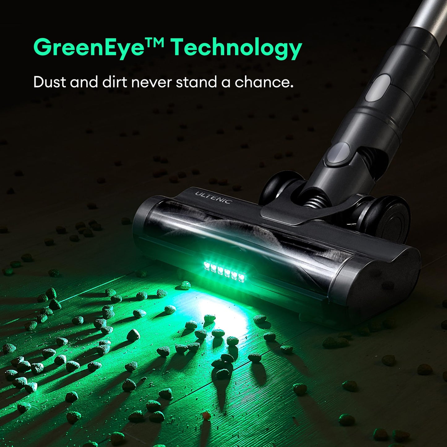Ultenic Cordless Vacuum Cleaner, 450W 40Kpa Stick Vacuum with Car Dashboard Screen, Tangle-Free Brush for Pet Hair, Max 45mins Runtime, LED Display Tools for Hard Floor, Carpet, Car Cleaning, U12