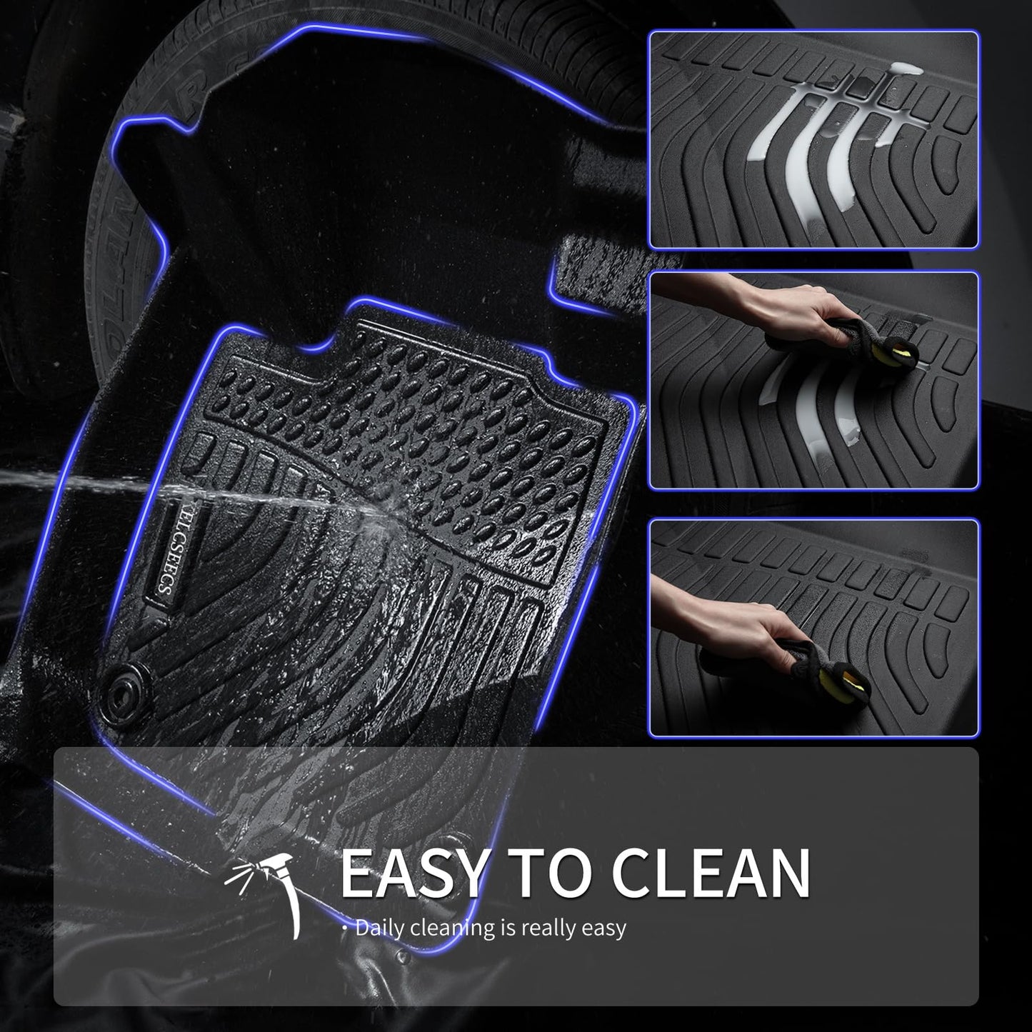 KELCSEECS® Floor Mats & Cargo Liner for 2026 2025 2024 2023 2022 Hyundai Tucson(Not Fit Hybrid) All Weather Car Mats Cargo Mat Floor Liners Trunk Mat Hyundai Tucson Trunk Liner Accessories Black