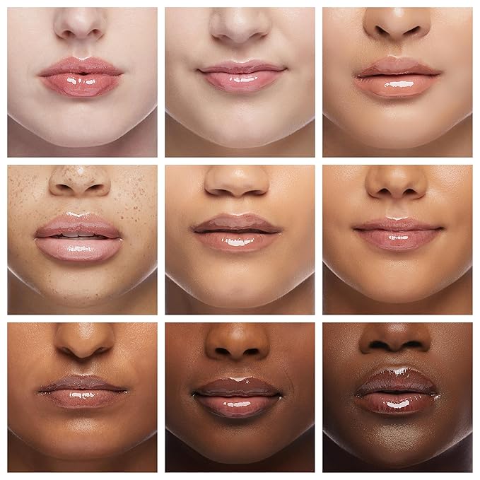 EXPRESSIONS 12pc Clear Lip Gloss Pack - Oils With Vitamin E and Essential Oils, Flavored Clear Tubes, Hydrating Glow Oil, Tinted Oil, Moisturizer