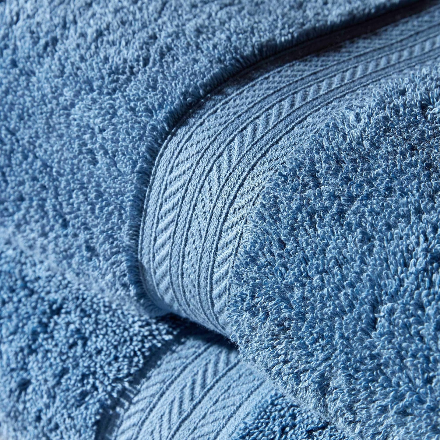 Christy Renaissance 6 Piece Towel Set | Denim Blue | 100% Egyptian Cotton | Luxuriously Soft and Super Absorbent | 675 GSM | 2 Bath Towels 2 Hand Towels 2 Face Cloths