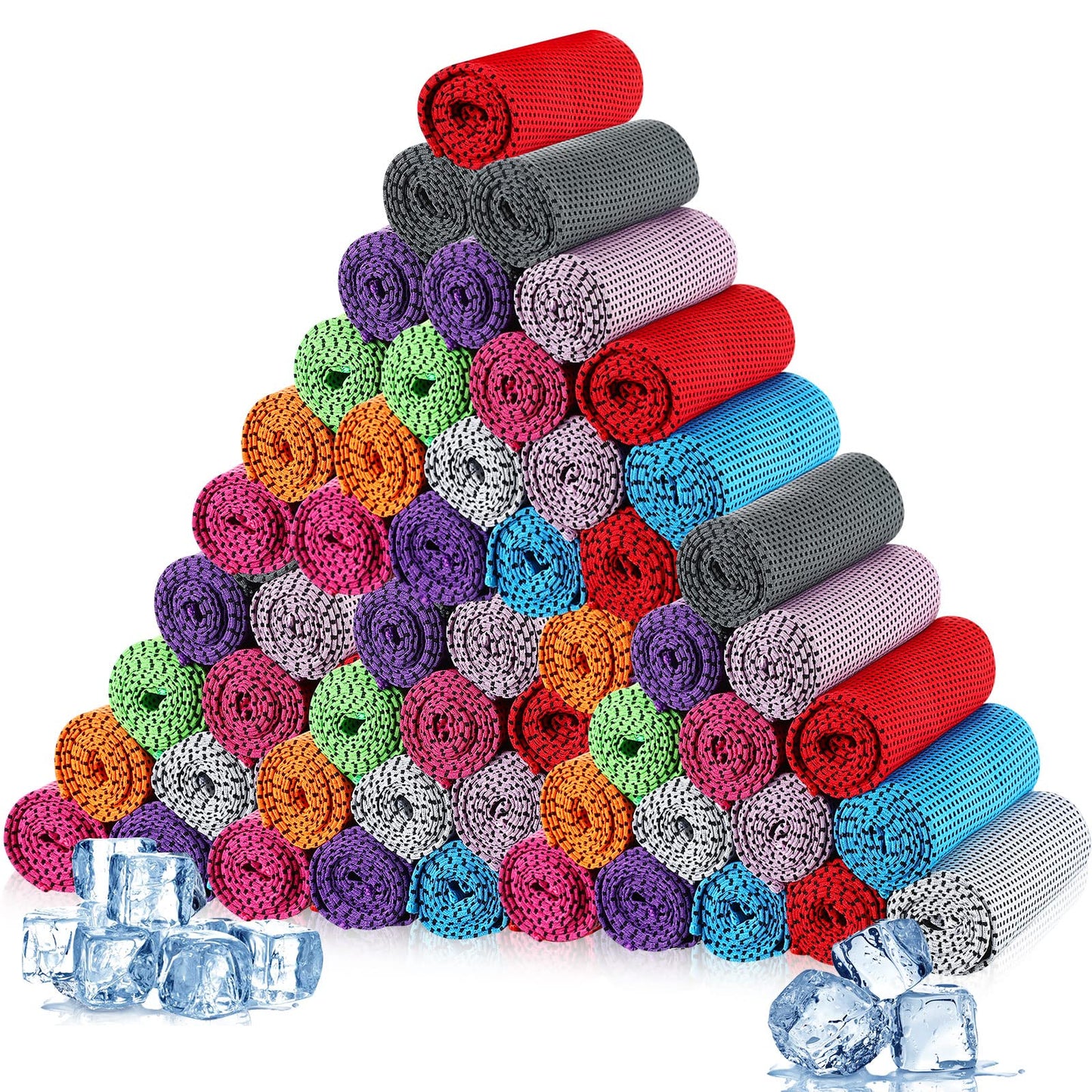 Maitys 800 Pcs Cooling Towel for Neck and Face, 32 x 12 Inch Microfiber Ice Towel for Hot Weather Chilly Breathable Sport Rags for Athletes Gym Yoga Running Camping Workout