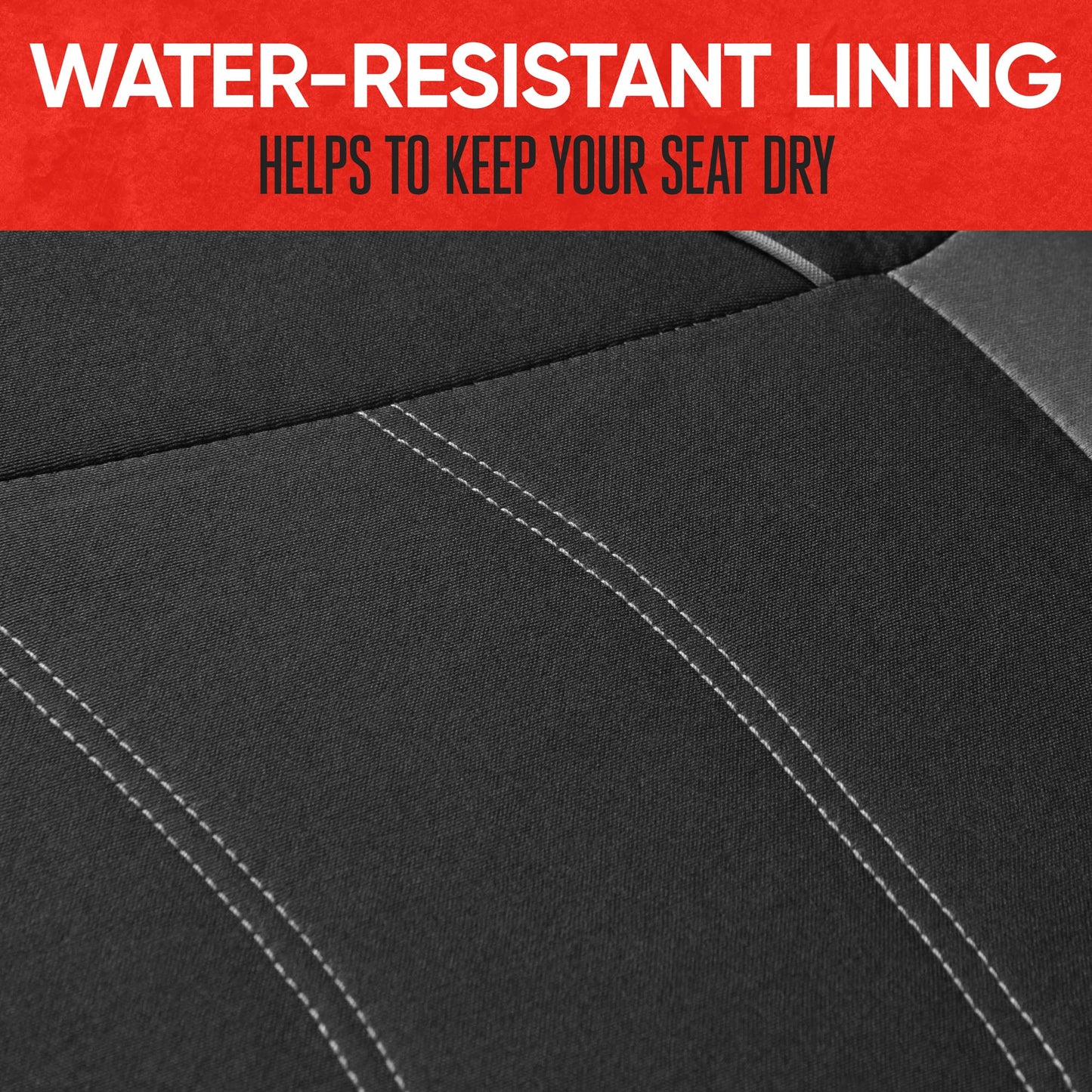 Motor Trend Black Cloth Car Seat Covers for Front Seats – Premium Automotive Bucket Seat Covers, Made for Vehicles with Removable Headrests, Interior Covers for Car Truck Van SUV Seat Protector