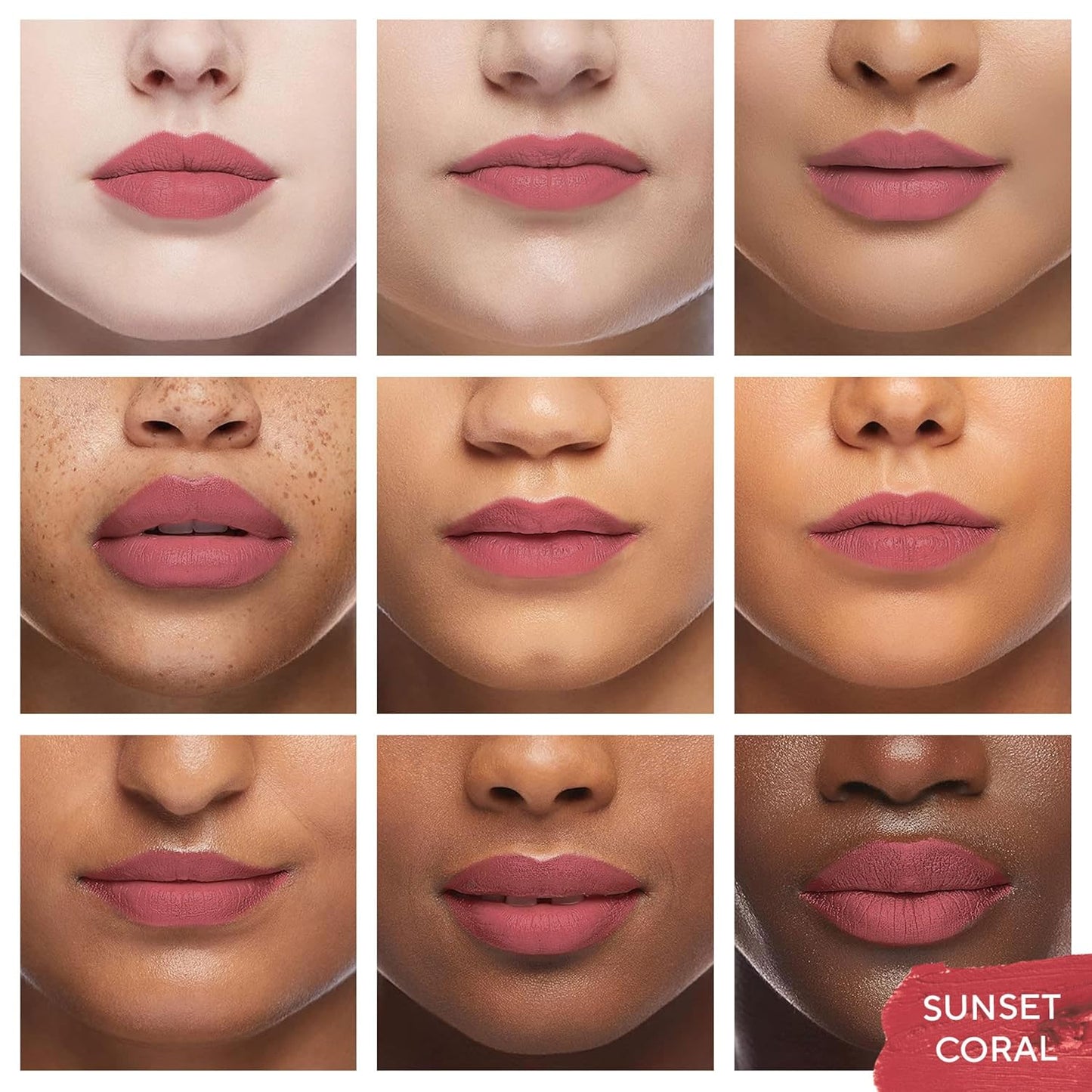 Mirabella - Velvet Matte Lip Crayon, Retractable Highly-Pigmented 2-in-1 Makeup, Long-Lasting Hydrating Lipstick Crayon + Lip Liner, Moisturizing Cream-to-Matte Lipcare Formula, Sunset Coral